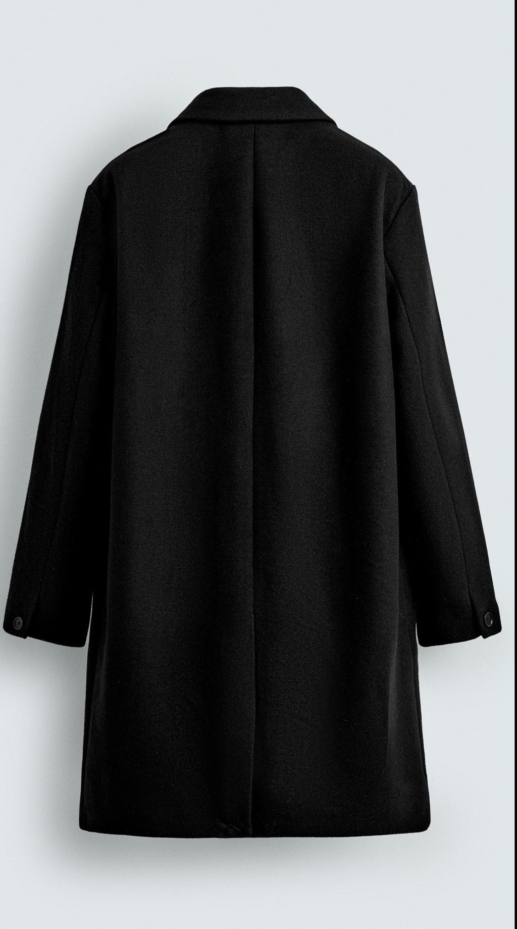 REGULAR FIT WOOL COAT black