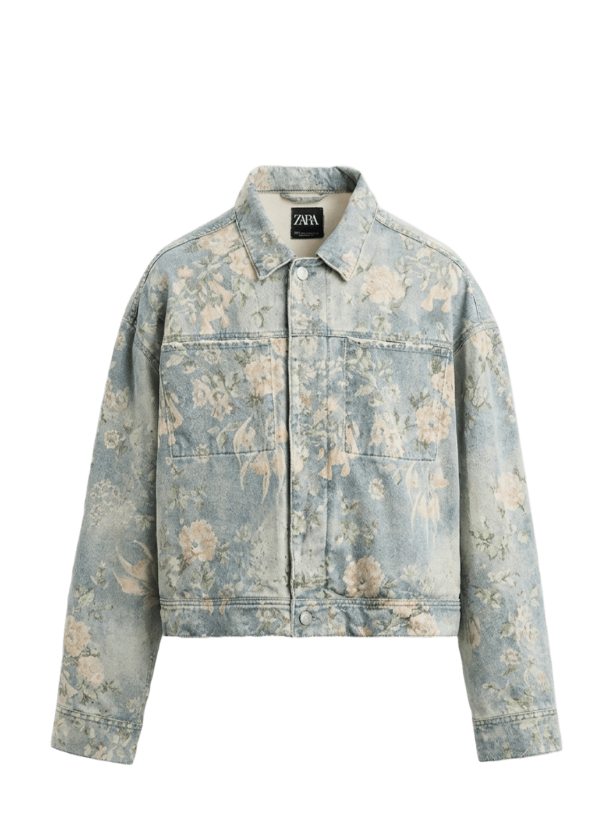 jacket zara flower