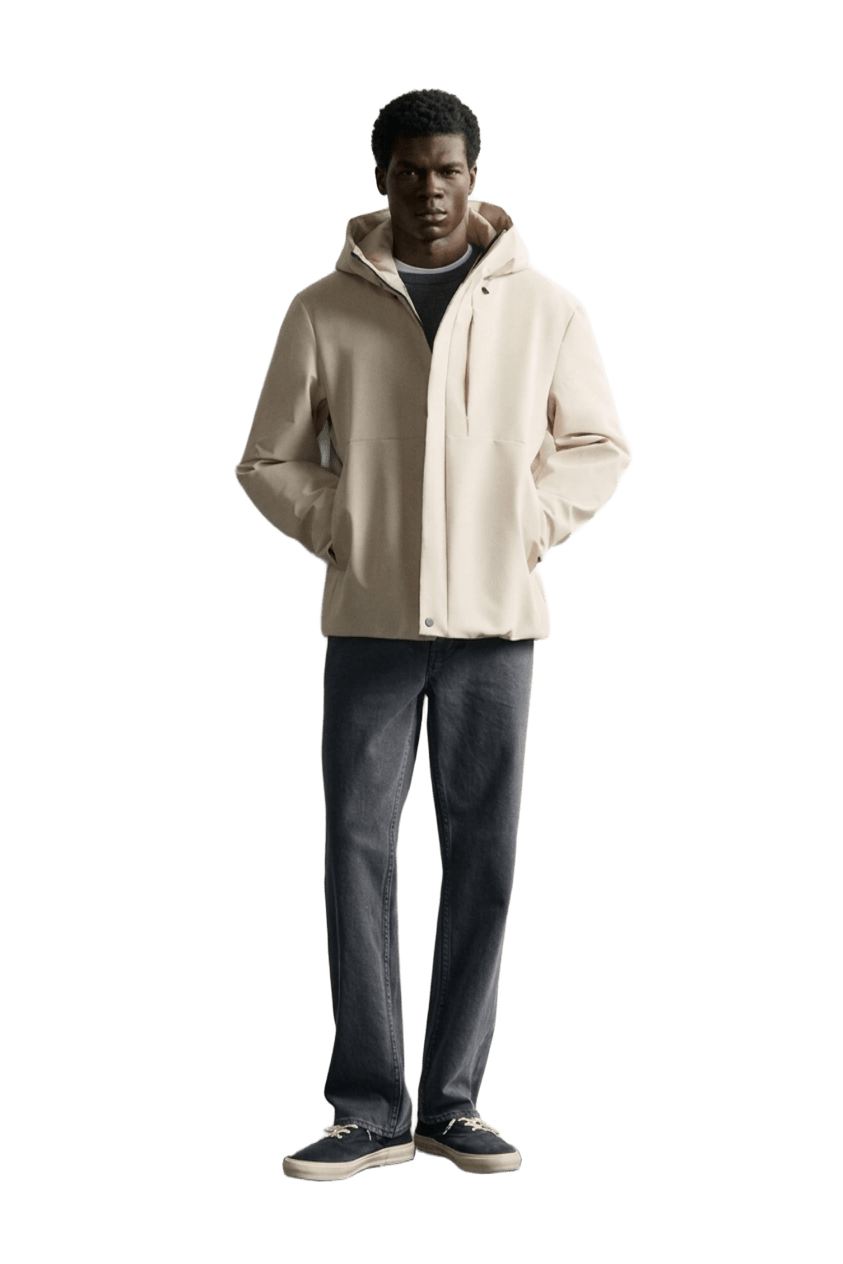 jacket zara water peof puffer