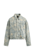 Zara floral print denim