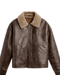 zara jacket leather fox