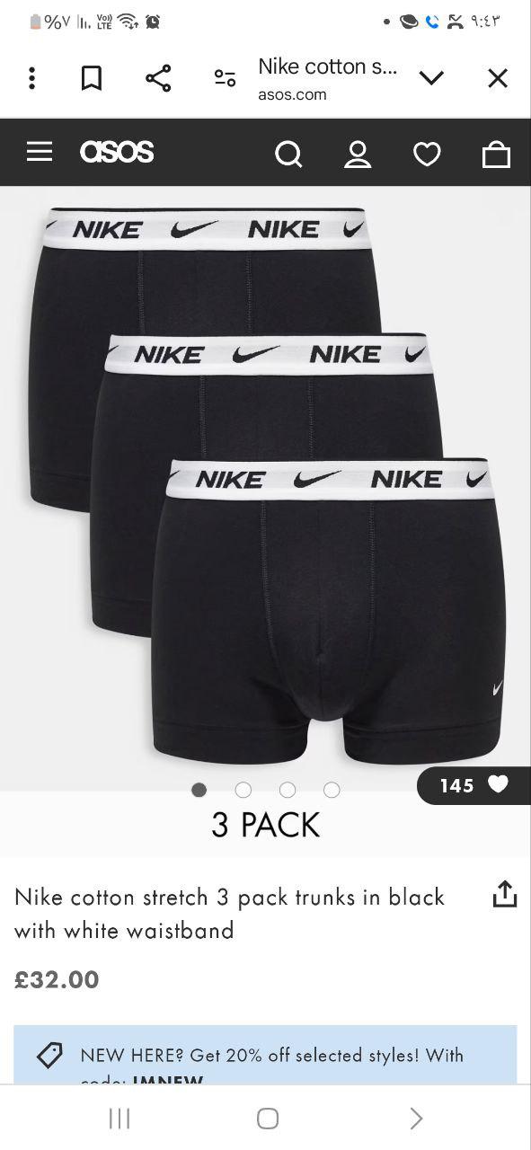 nike cotton stretch 3 pack original