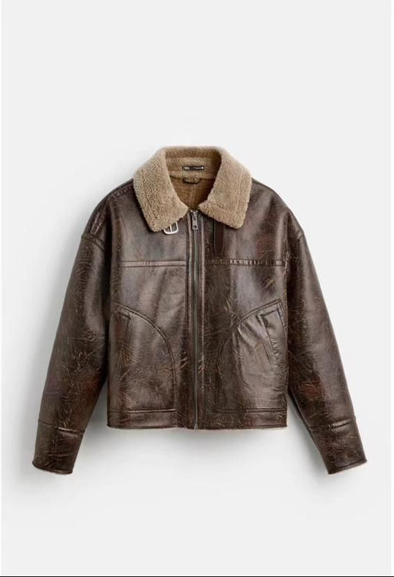 Zara jacket Fox leather