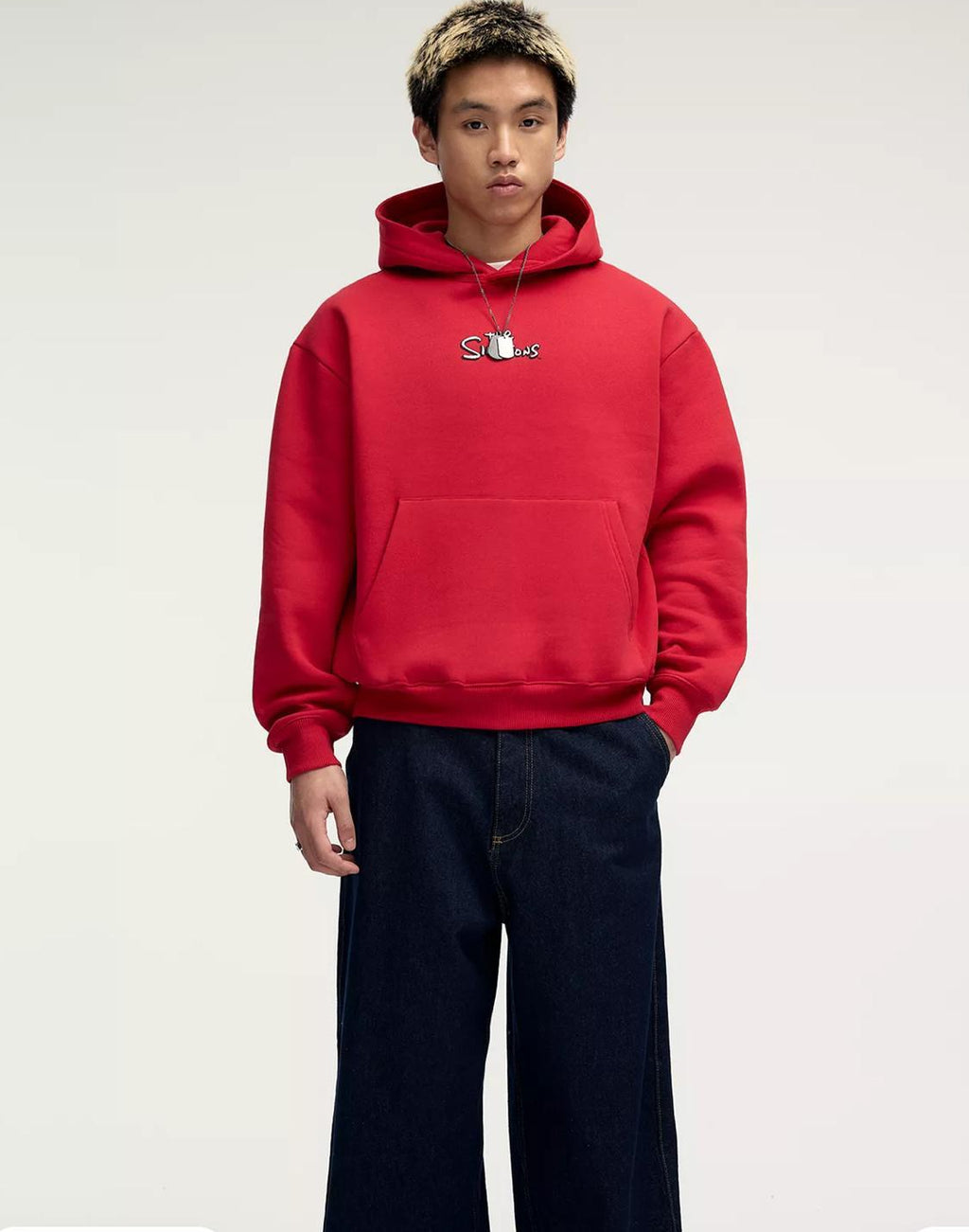 Hoodie P&b red