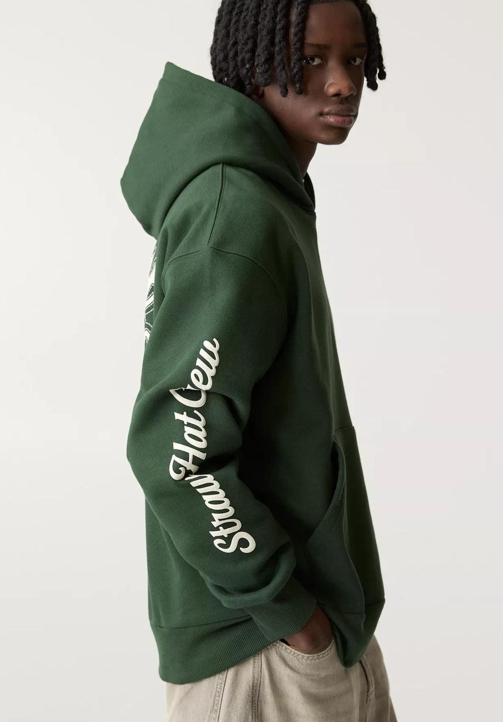 Hoodie P&b green