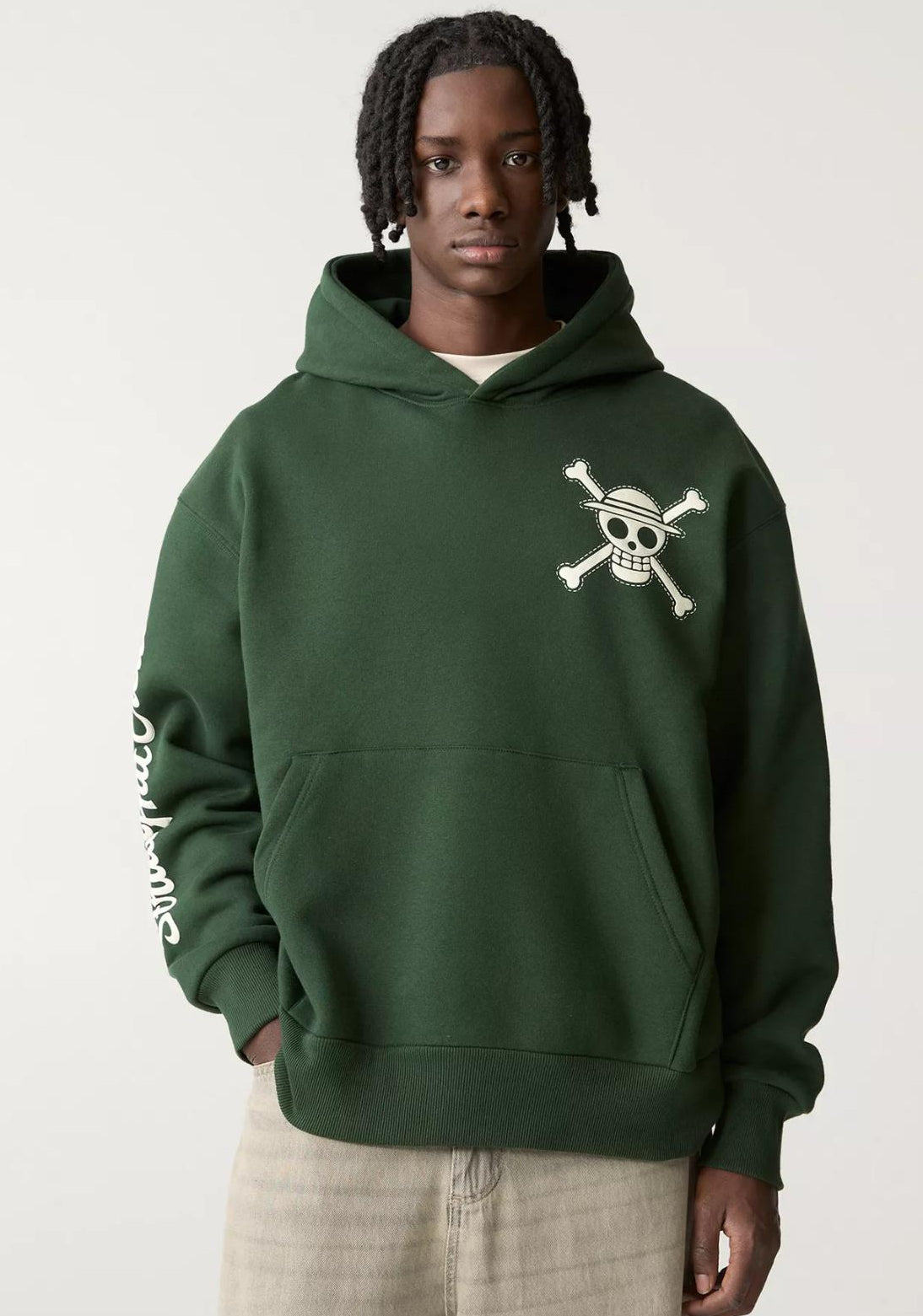 Hoodie P&b green