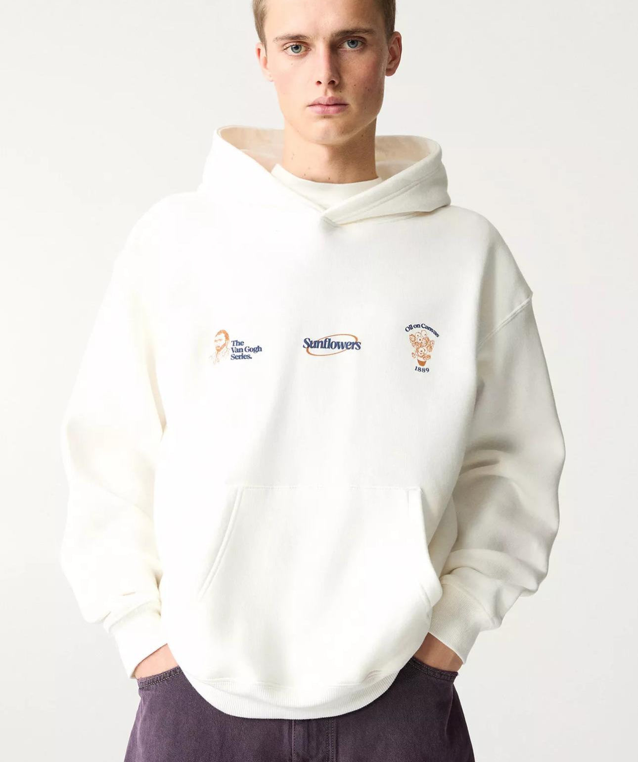 Hoodie P&b white