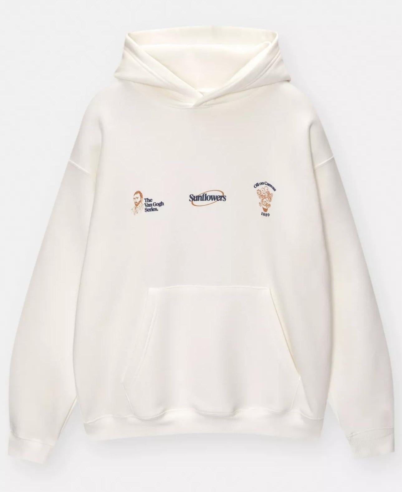 Hoodie P&b white