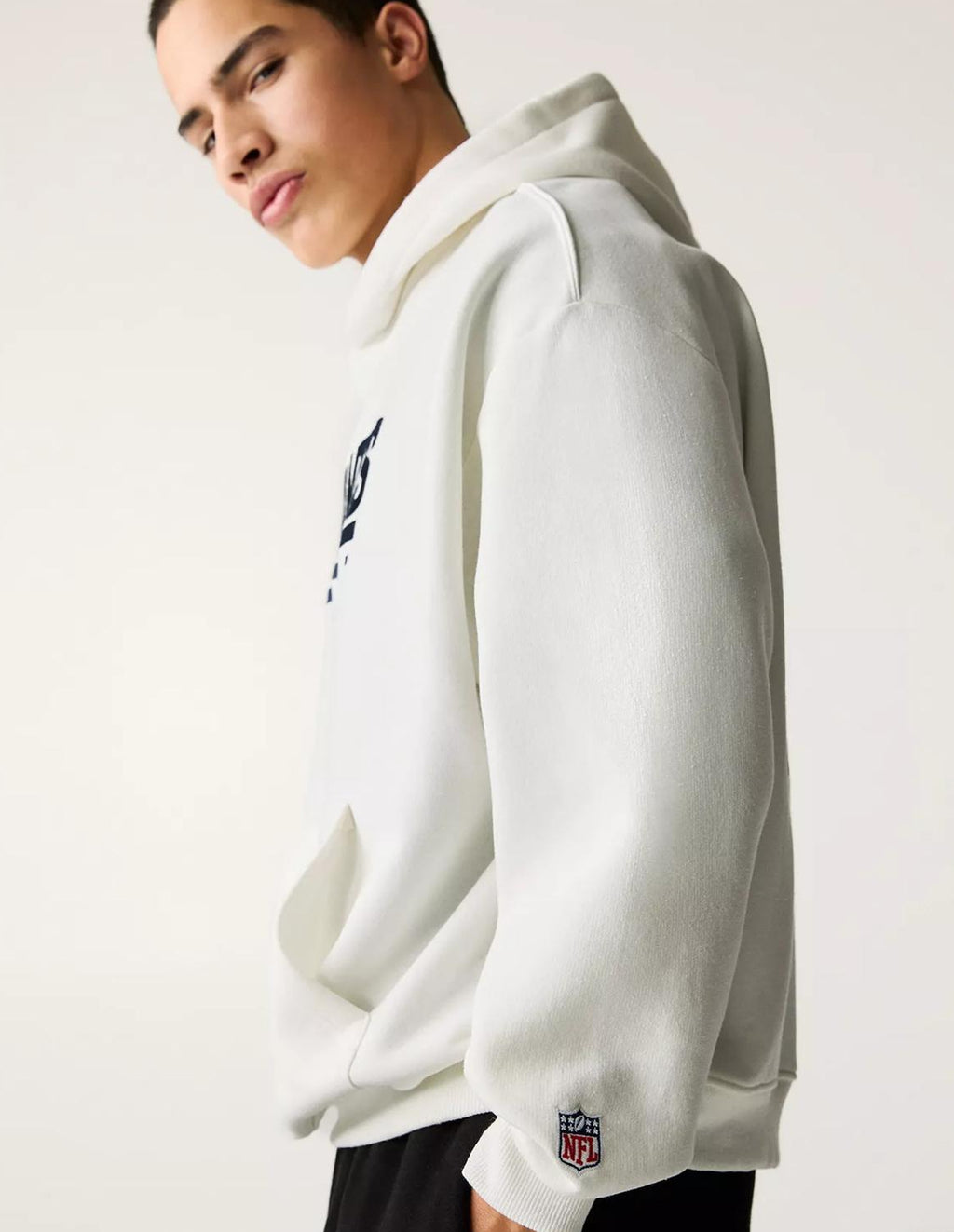 Hoodie P&b white