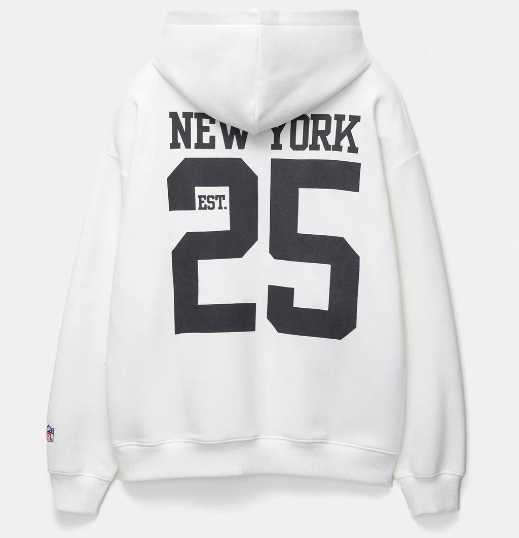 Hoodie P&b white
