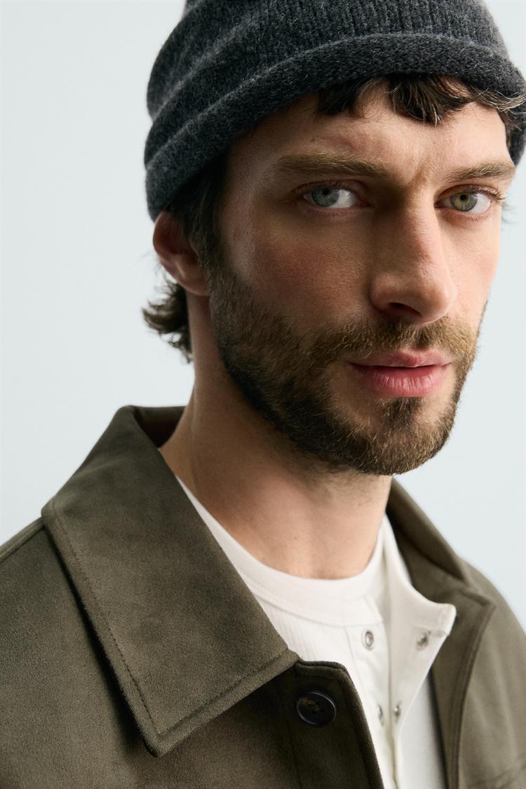 Zara Faux Suede Overshirt.