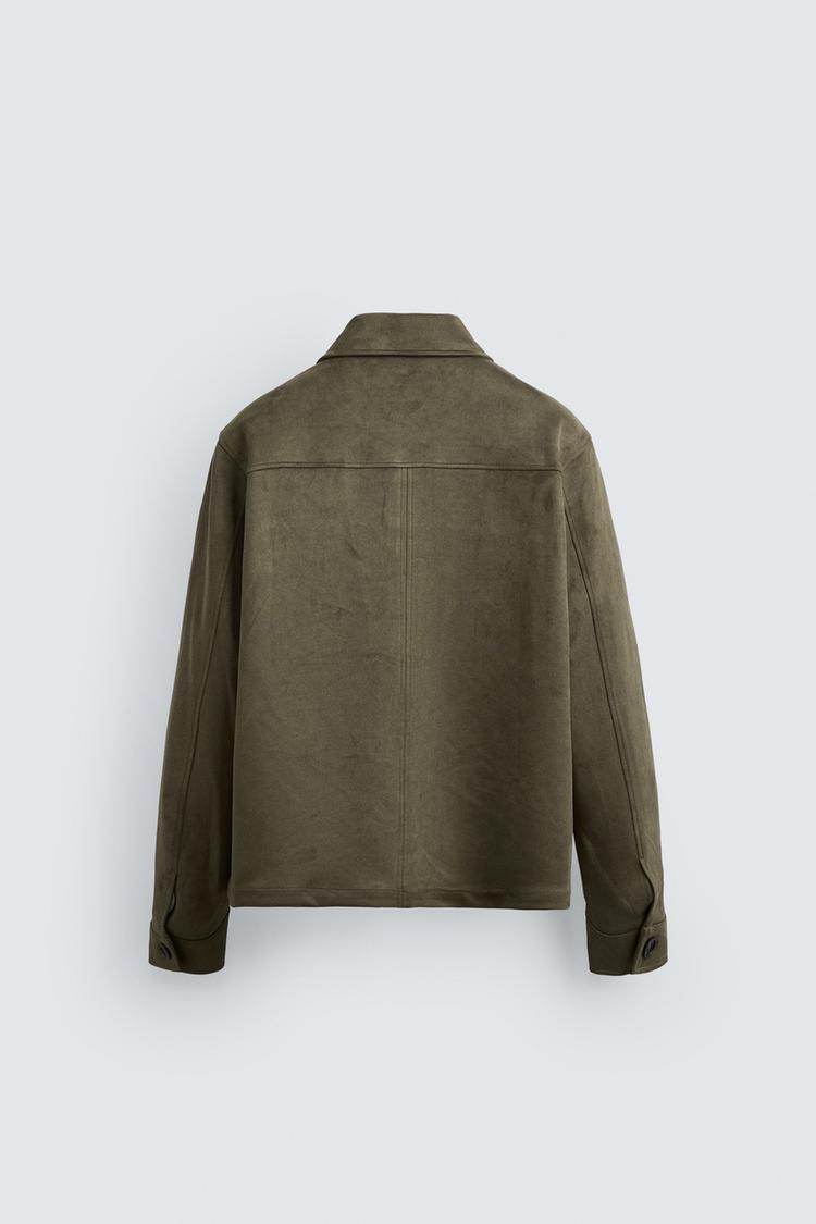 Zara Faux Suede Overshirt.