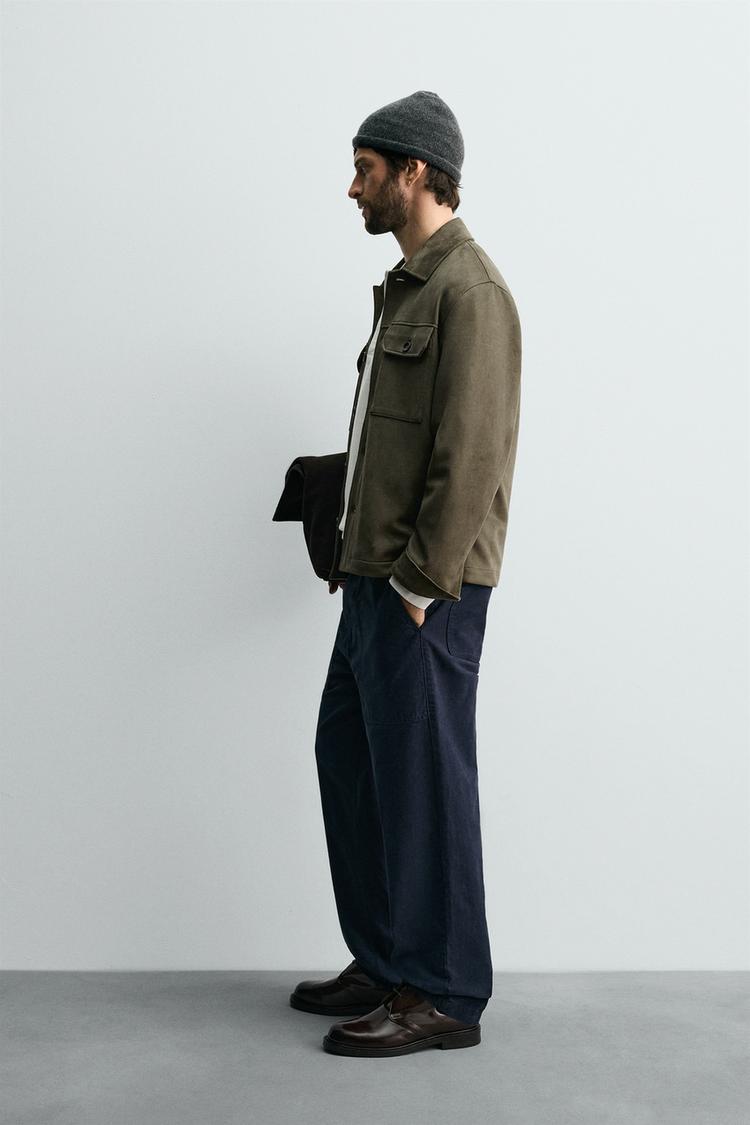 Zara Faux Suede Overshirt.