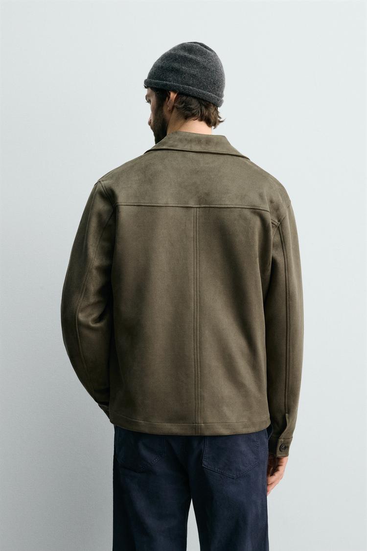 Zara Faux Suede Overshirt.