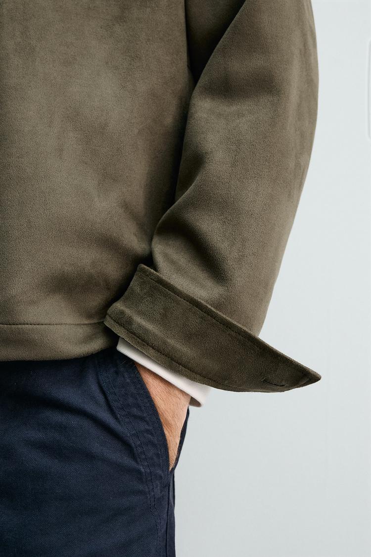 Zara Faux Suede Overshirt.
