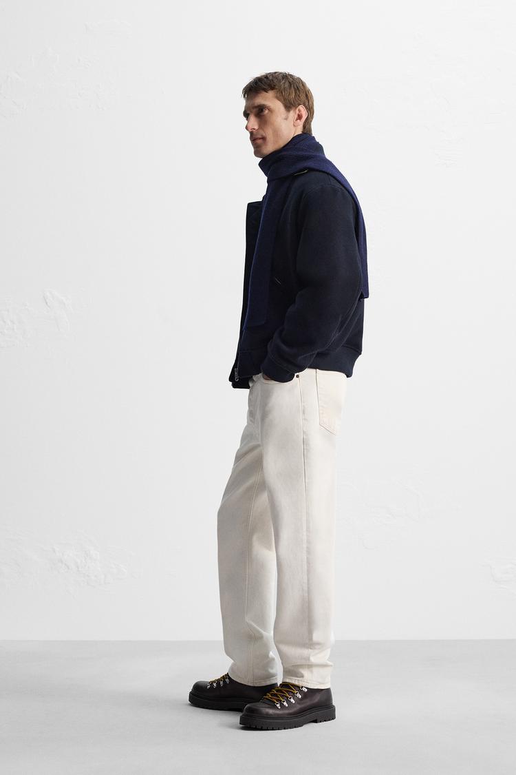 Zara padded jacket with a ribbed collar