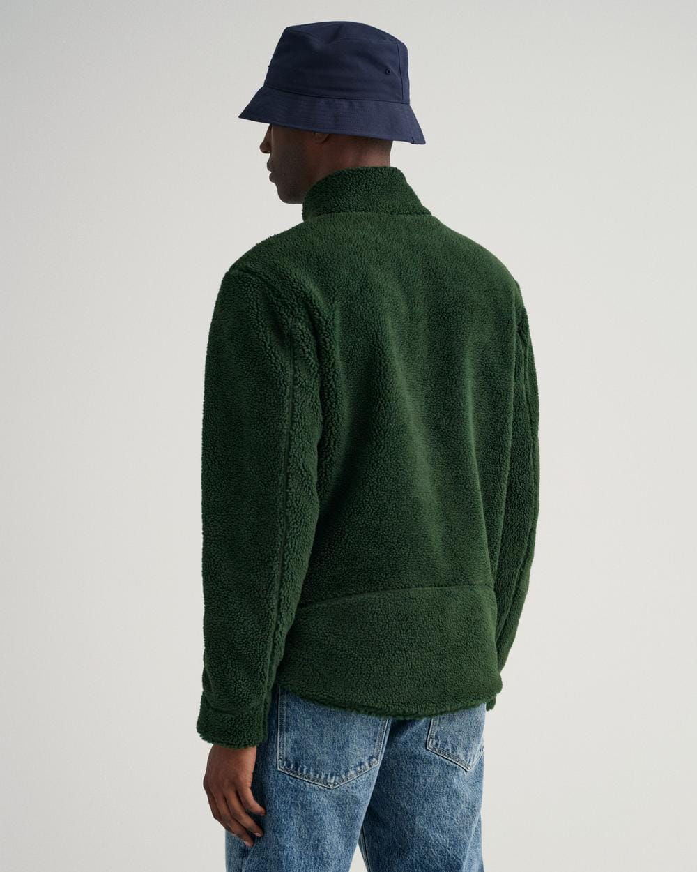 gant green regular fit fleece jacket