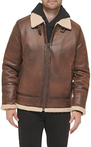 Calvin Klein Men's Classic Faux Shearling Bomber Jacket