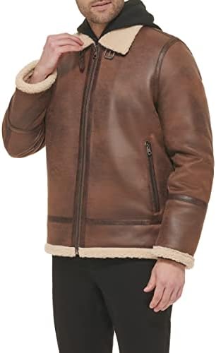 Calvin Klein Men's Classic Faux Shearling Bomber Jacket