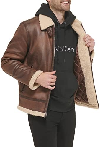 Calvin Klein Men's Classic Faux Shearling Bomber Jacket