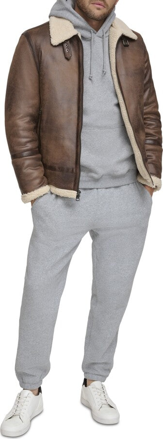 Calvin Klein Men's Classic Faux Shearling Bomber Jacket
