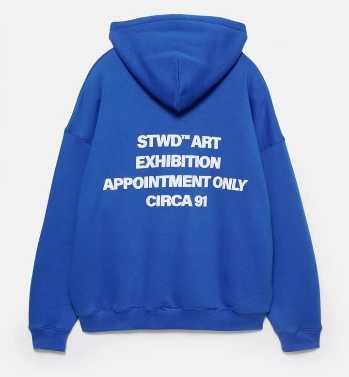 Pull&Bear Stwd hoodie in deep blue