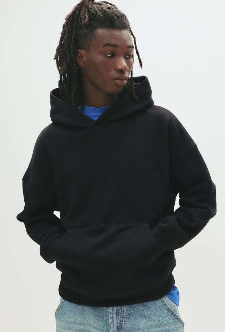 Pull&Bear STWD hoodie in black