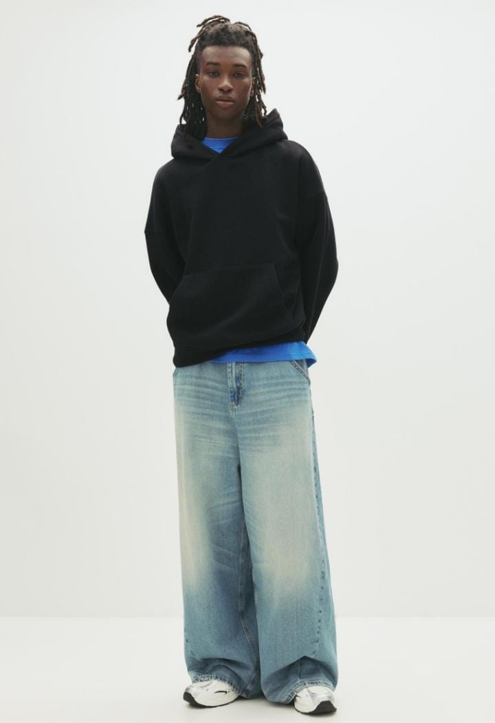 Pull&Bear STWD hoodie in black