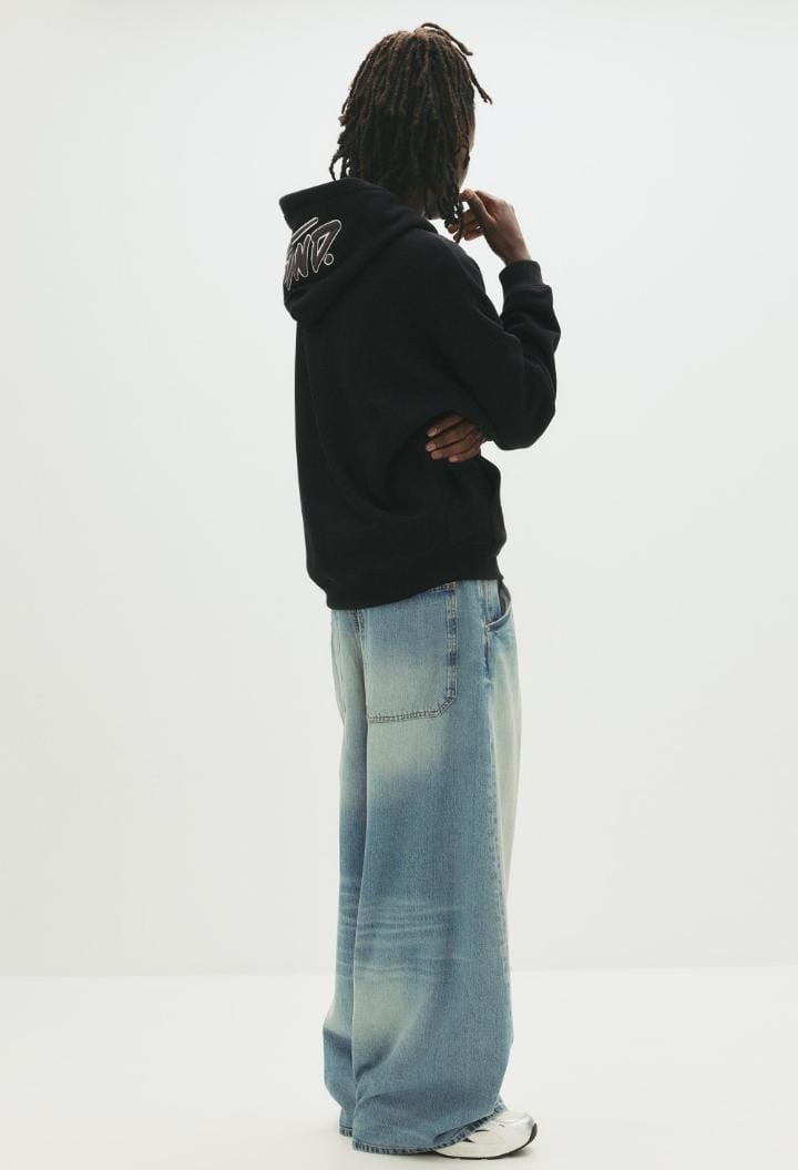 Pull&Bear STWD hoodie in black