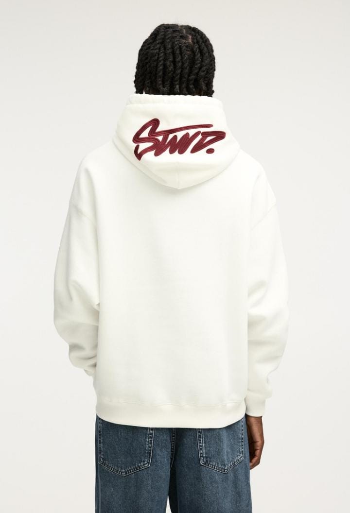 Pull&Bear STWD hoodie in white