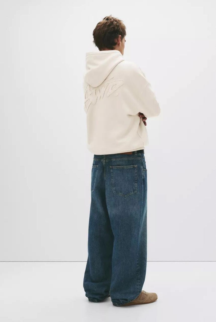 Pull&Bear STWD hoodie in white