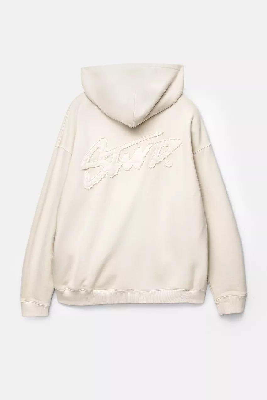 Pull&Bear STWD hoodie in white