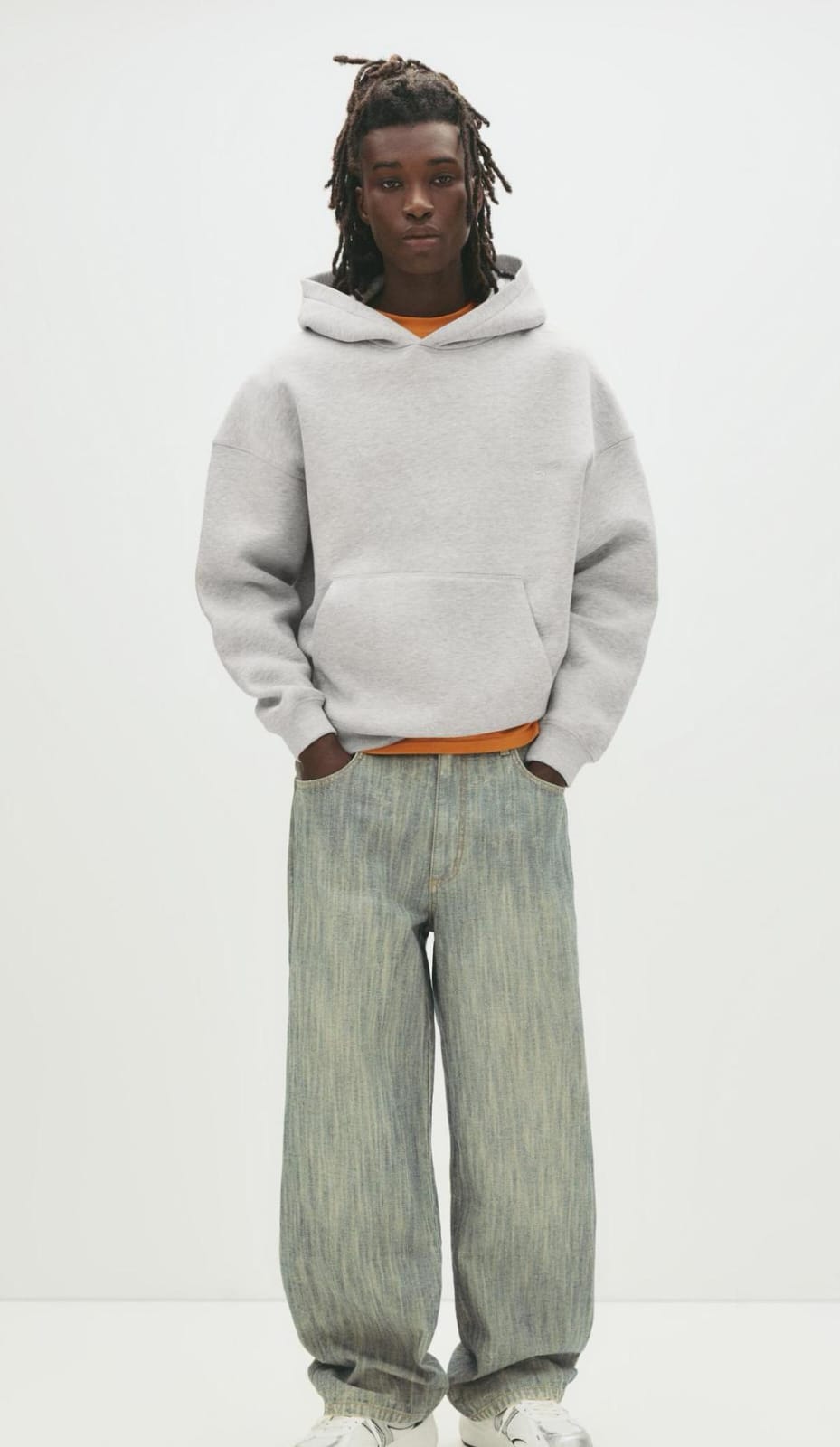 Pull&Bear STWD hoodie in grey