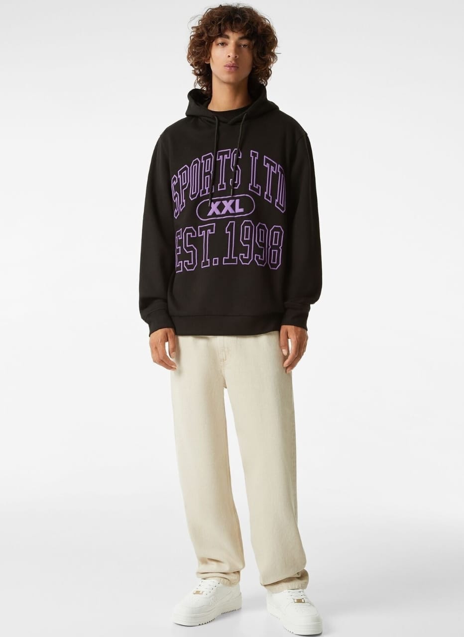 Bershka Printed Hoodie