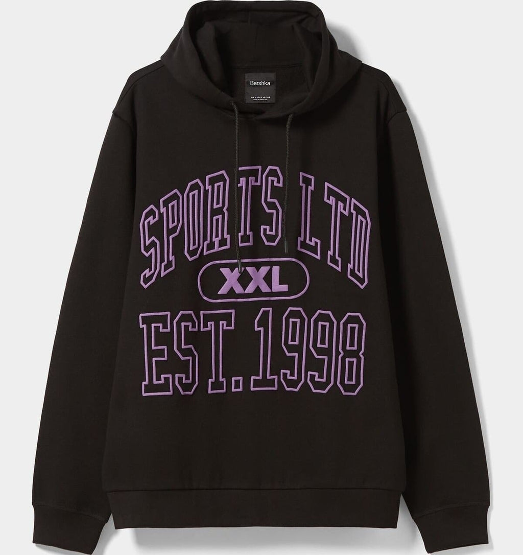 Bershka Printed Hoodie