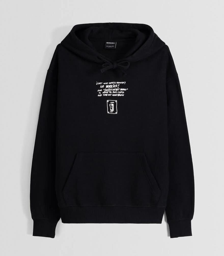 Bershka Printed Hoodie