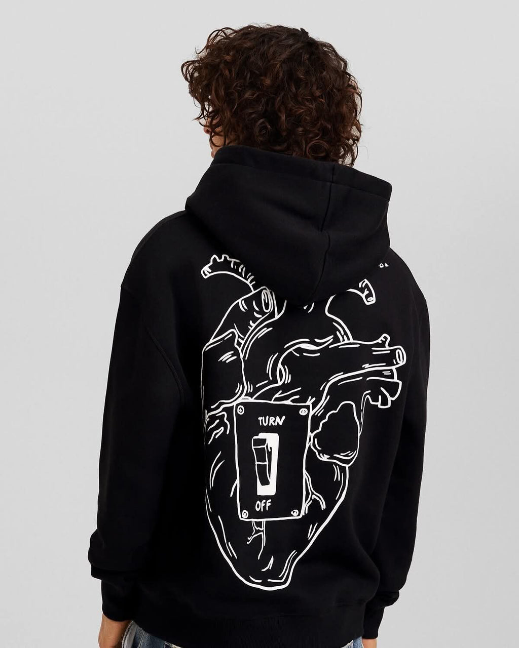 Bershka Printed Hoodie