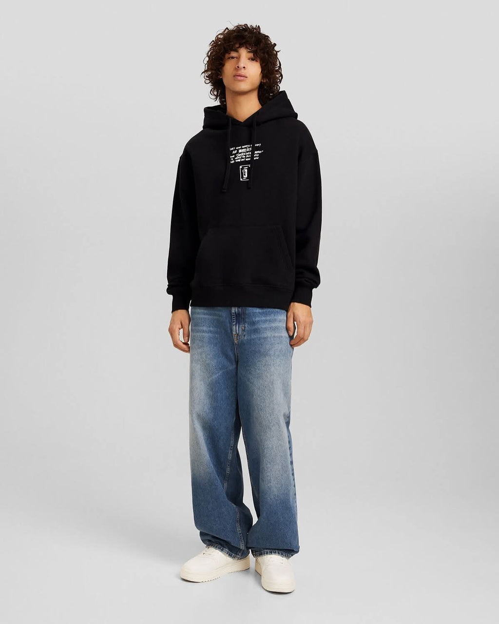 Bershka Printed Hoodie