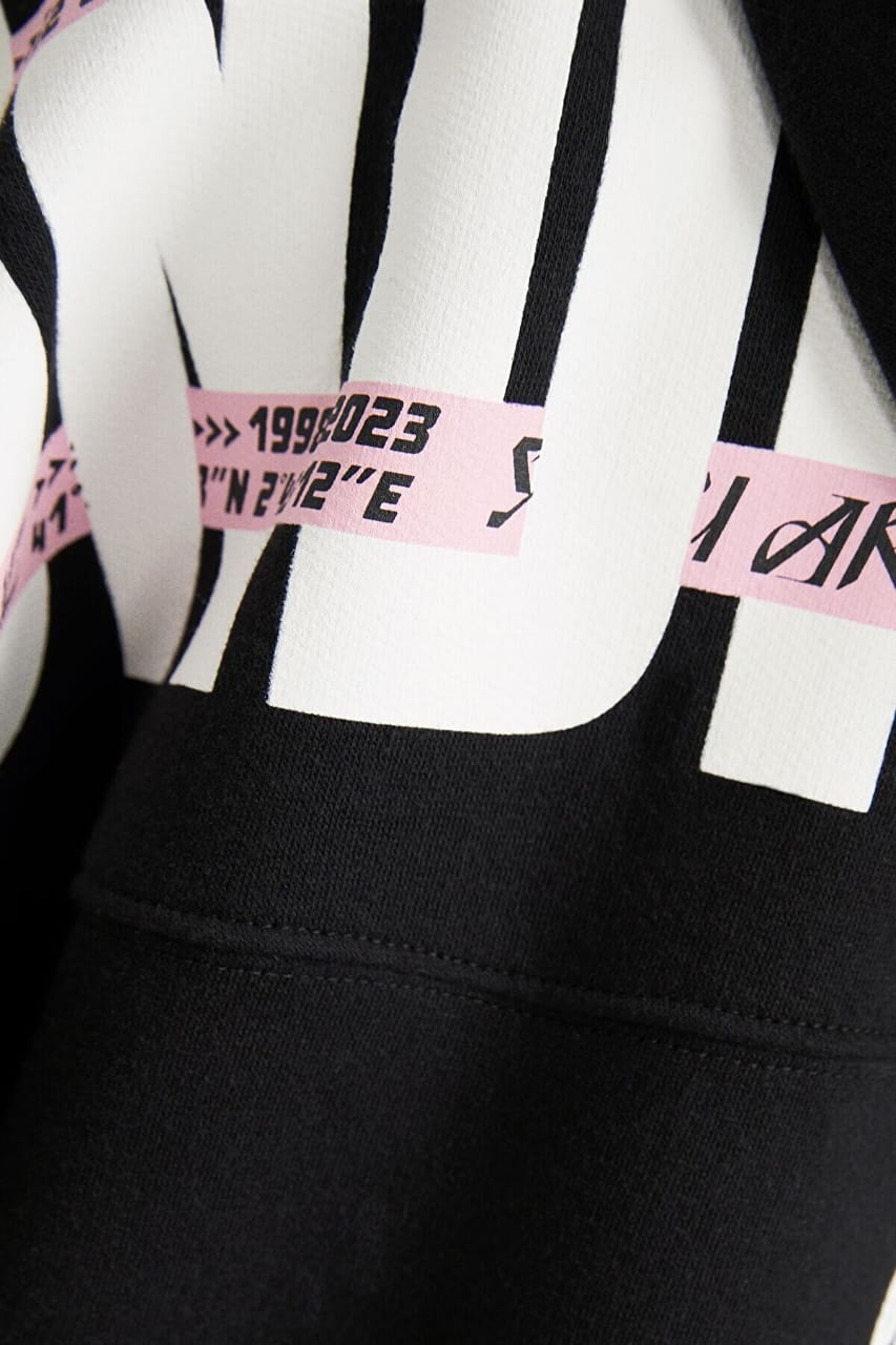 Bershka oversized hoodie Black