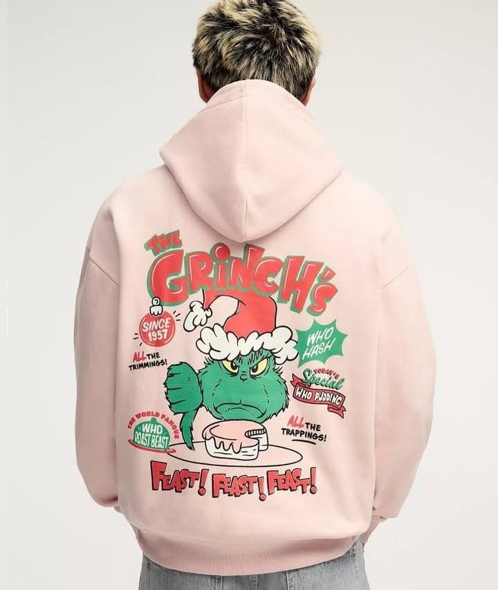 Pull&Bear "The Grinch" pink hoodie