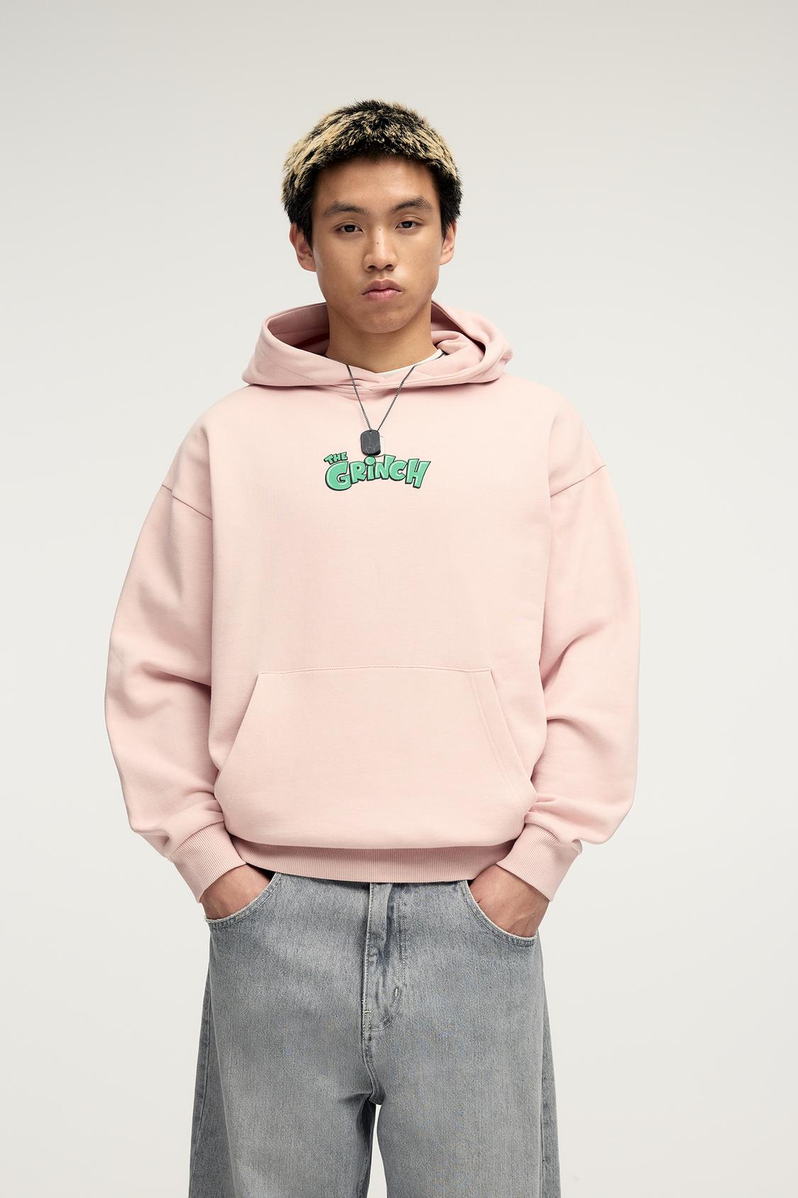 Pull&Bear "The Grinch" pink hoodie