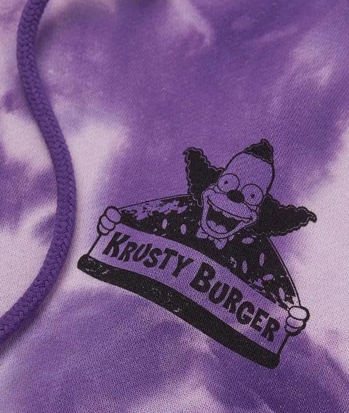 H&M Men White & Purple Tie Dye Printed Hoodie