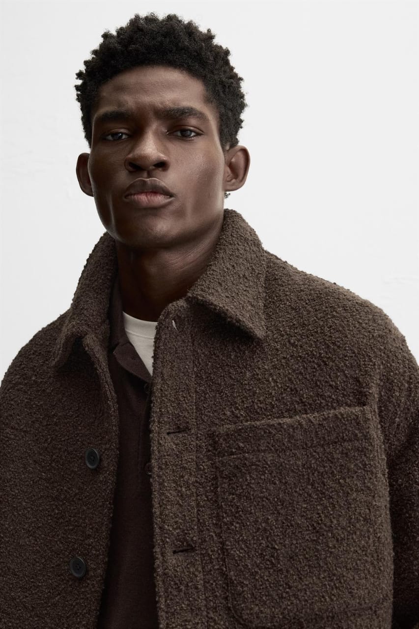 Zara Gogh jacket in brown colour