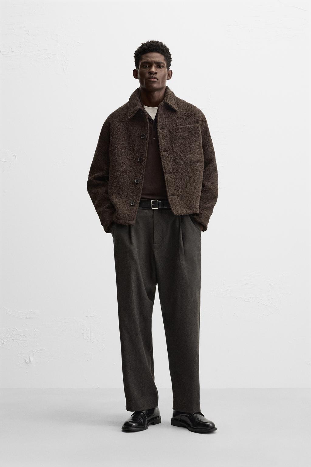 Zara Gogh jacket in brown colour