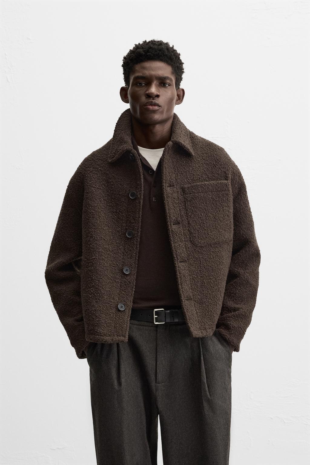 Zara Gogh jacket in brown colour