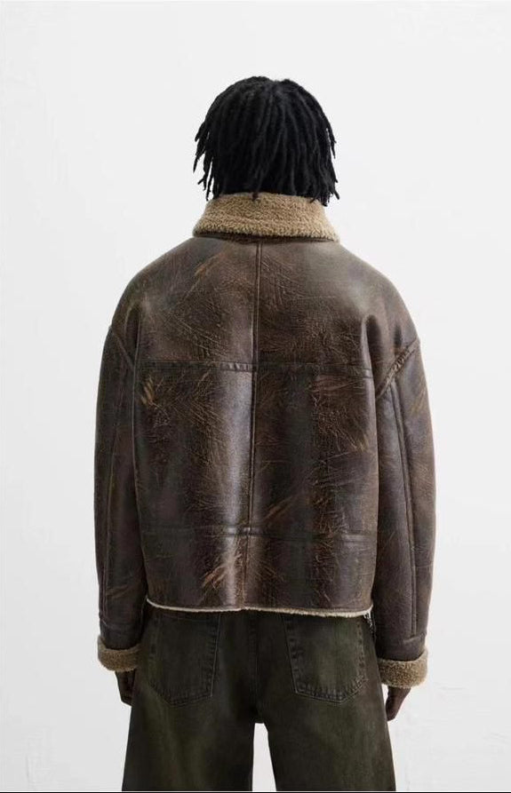 Zara jacket Fox leather