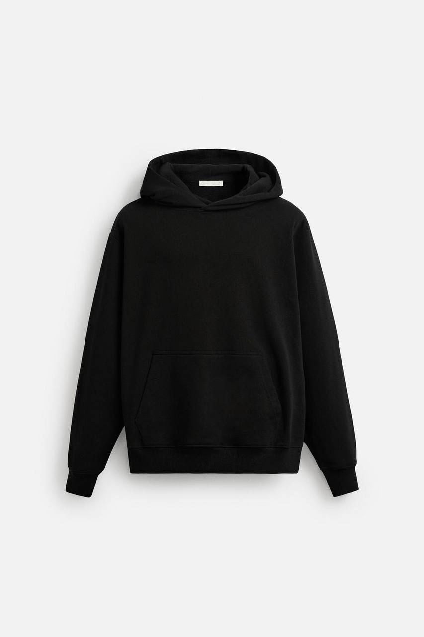 Hoodie Zara basic black