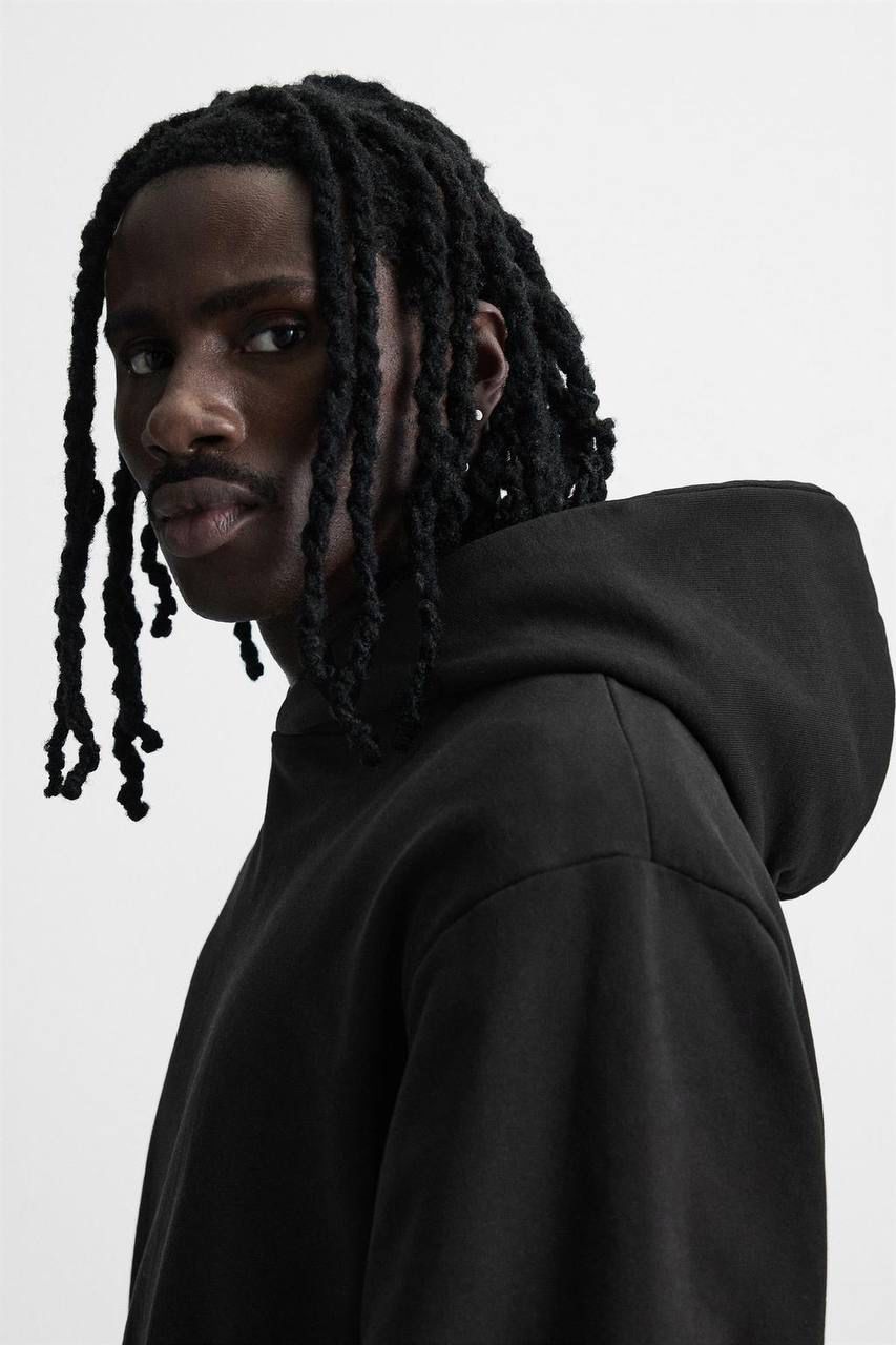 Hoodie Zara basic black