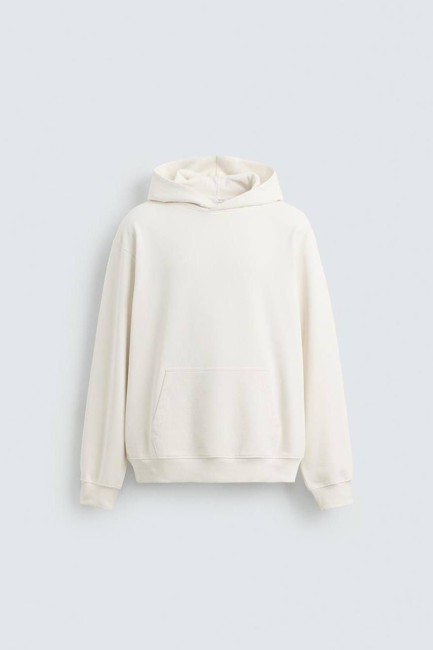 Hoodie Zara basic white