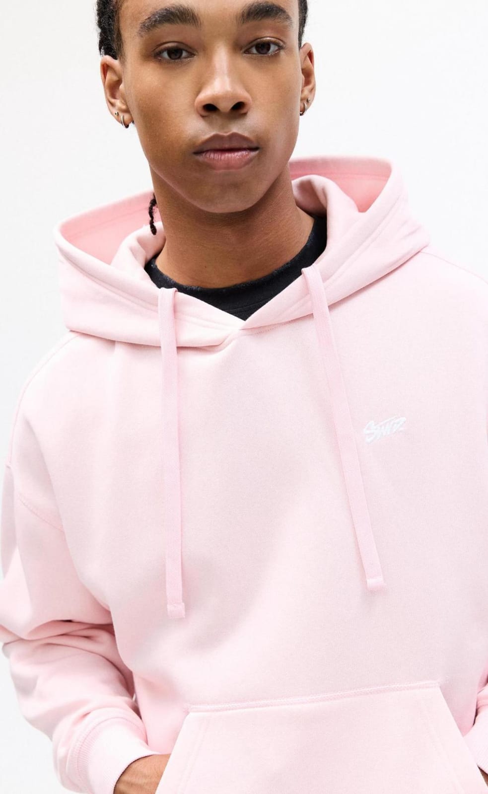 Pull&Bear STWD hoodie in pink